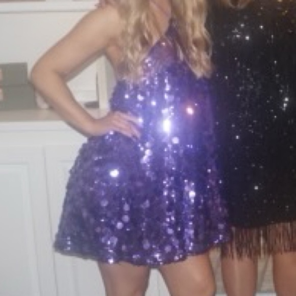 Princess Polly Purple Sequin Party Dress. Size 4